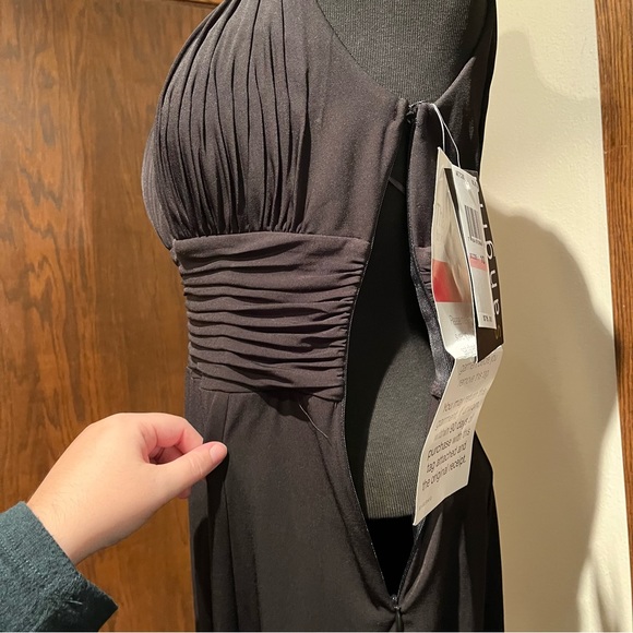 Women’s Sangria Long Black High Neck Formal Cocktail Maxi Dress Size 10 - Picture 12 of 16